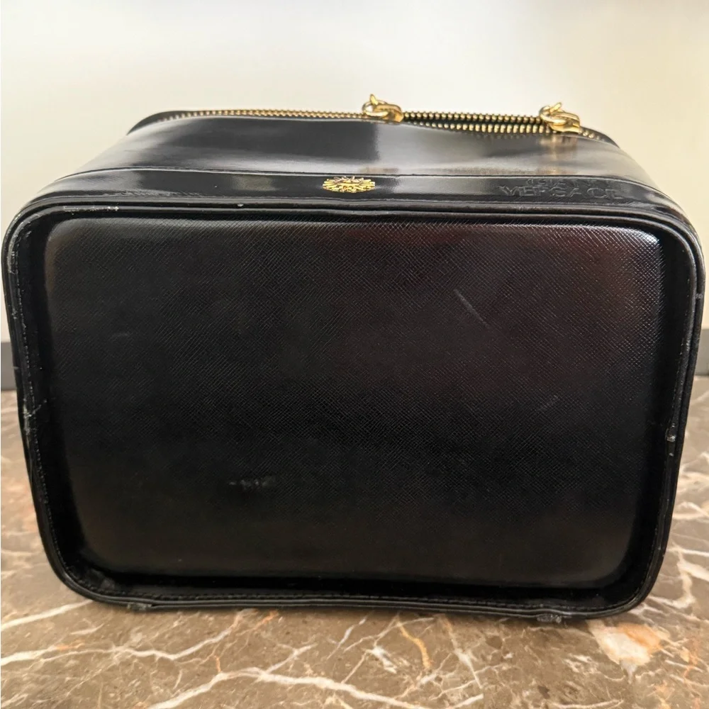 Versace Black Leather Toiletry bag w Charms NWOT - Picture 8 of 14